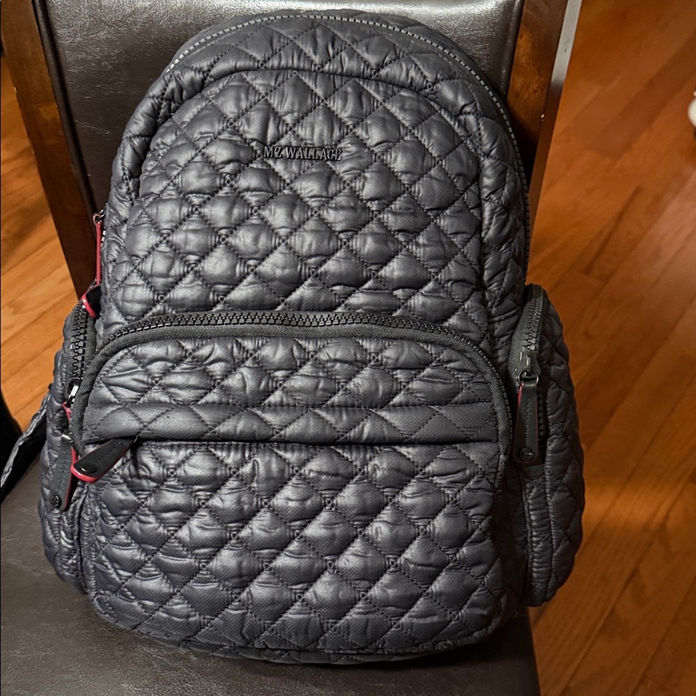 MZ Wallace Quilted Charcoal Backpack